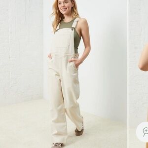 NWT UpWest Ecru Cream Overalls